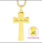 May your faith be stronger than your fears--Bible Verse Cross Necklace
