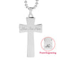 Dad Remembrance, You will always be in my heart-Statement Cross Necklace