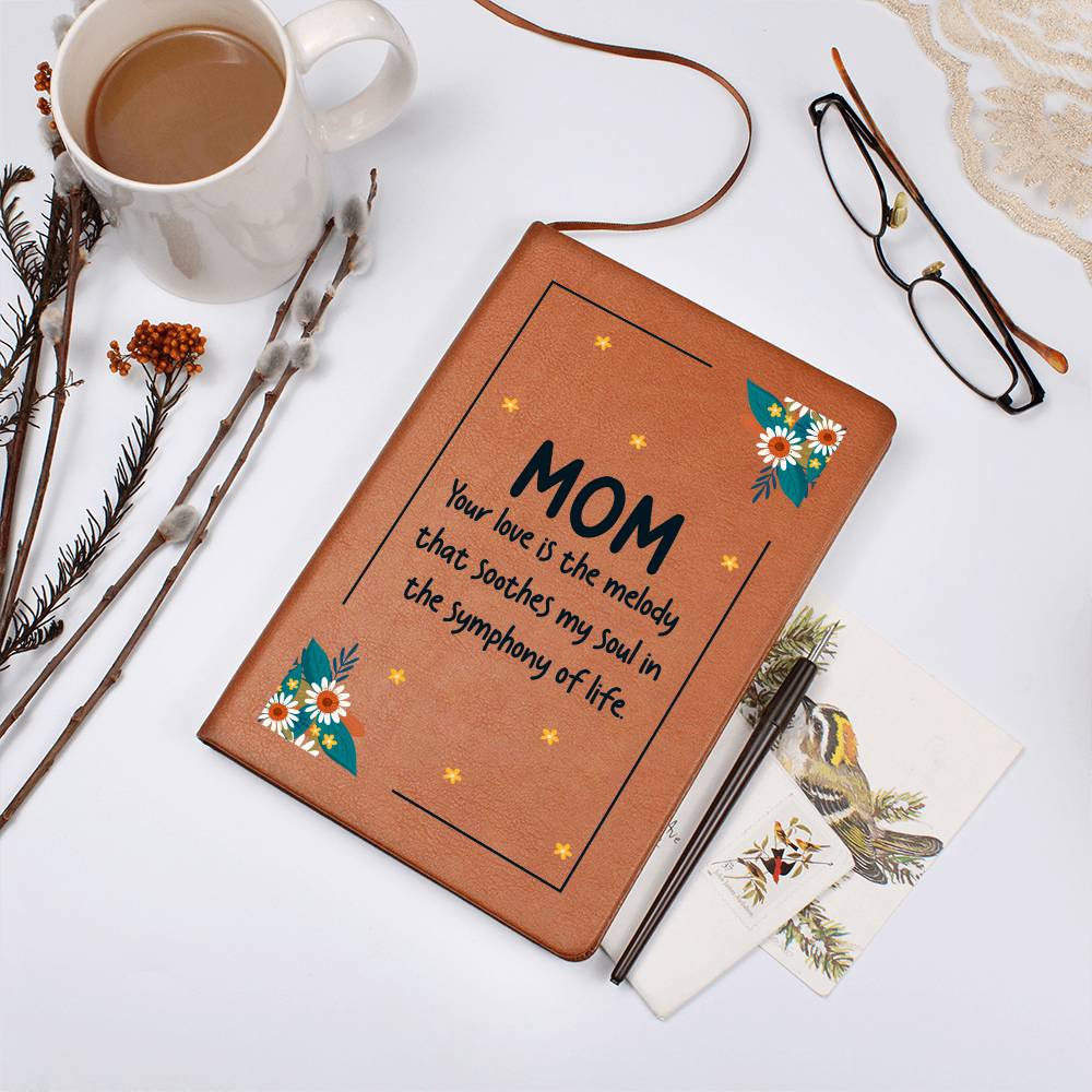 Leather Journal for Mom - Custom Heart Design