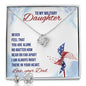 To Military Daughter, Love Dad - Custom Heart Design