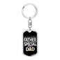 Any man can be a father-Keychain - Custom Heart Design