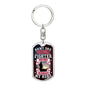 Army Dad Freedom Fighter-Keychain - Custom Heart Design