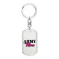 Army Mom Keychain - Custom Heart Design