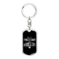 Cool Dad have beards and tats-Keychain - Custom Heart Design