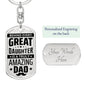 Behind every great daughter, is an amazing Dad. - Custom Heart Design