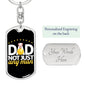 Dad not just any man-Keychain - Custom Heart Design