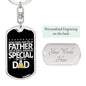 Any man can be a father-Keychain - Custom Heart Design