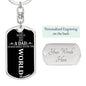 Dad, You are our world-Keychain - Custom Heart Design