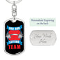 Dad Bod Lifting Team- Keychain - Custom Heart Design