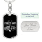 Cool Dad have beards and tats-Keychain - Custom Heart Design