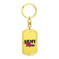 Army Mom Keychain - Custom Heart Design