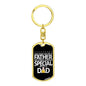 Any man can be a father-Keychain - Custom Heart Design