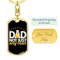 Dad not just any man-Keychain - Custom Heart Design