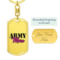 Army Mom Keychain - Custom Heart Design