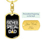 Any man can be a father-Keychain - Custom Heart Design