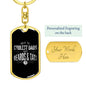 Cool Dad have beards and tats-Keychain - Custom Heart Design