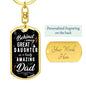 Behind every great daughter is an amazing Dad-Keychain - Custom Heart Design
