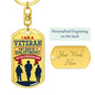 I am a Veteran-Keychain - Custom Heart Design