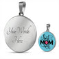 To The Best Mom Ever-Circle Necklace - Custom Heart Design