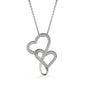 Meaningful Double Hearts Necklace for Sister | Custom Heart Design