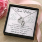 Double Hearts Necklace for Mom, From Daughter | Custom Heart Design