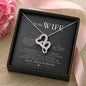 Meaningful Double Hearts Necklace for Wife | Custom Heart Design