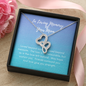 Double Hearts Mom Remembrance Necklace | Custom Heart Design