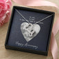 Double Hearts Anniversary Necklace for Wife | Custom Hearts Design