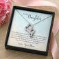 Double Hearts Necklace for Daughter, From Mom | Custom Heart Design