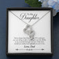 Double Hearts Necklace for Daughter, From Dad | Custom Heart Design