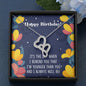 Double Hearts Birthday Necklace | Custom Heart Design