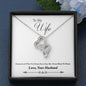 Double Hearts Necklace for Wife | Custom Heart Design