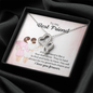 Double Hearts Necklace for Best Friend | Custom Heart Design