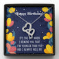 Double Hearts Birthday Necklace | Custom Heart Design