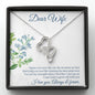 Double Hearts Necklace for Wife | Custom Heart Design