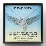 Double Hearts Remembrance Necklace | Custom Heart Design