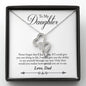 Double Hearts Necklace for Daughter, From Dad | Custom Heart Design
