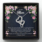Double Hearts Necklace for Mom | Custom Heart Design
