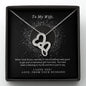 Meaningful Double Hearts Necklace for Wife | Custom Heart Design
