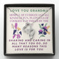 Double Hearts Necklace for Grandma From Grandson | Custom Heart Design