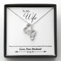 Double Hearts Necklace For Wife | Custom Heart Design