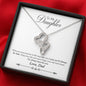 Double Hearts Necklace for Daughter, From Dad | Custom Heart Design