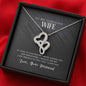 Meaningful Double Hearts Necklace for Wife | Custom Heart Design