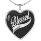 Blessed Graphic Heart Necklace-Custom Heart Design