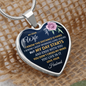 Dear Wife, My day starts and ends with you-Pendant - Custom Heart Design