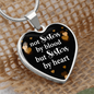 Not sisters by blood-Heart Pendant - Custom Heart Design