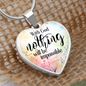 * With God nothing impossible-Religious Pendant - Custom Heart Design