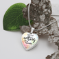 * With God nothing will-Religious Pendant - Custom Heart Design