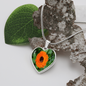 Birth Flower-October Calendula Heart Necklace - Custom Heart Design