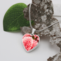 Birth Flower-January Carnation Heart Necklace - Custom Heart Design